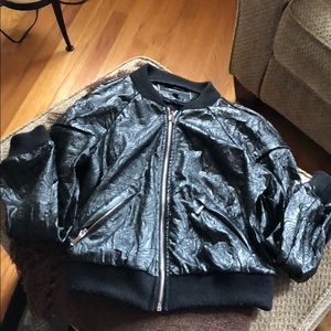 Black bomber jacket